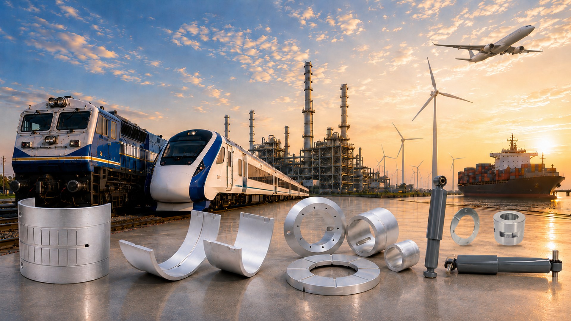 Saarvam bearings, bushes, thrust washers and dampers with the industries they serve